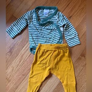 Hanna Andersson Baby Layette Wrap Top & Wiggle Pants in HannaSoft™